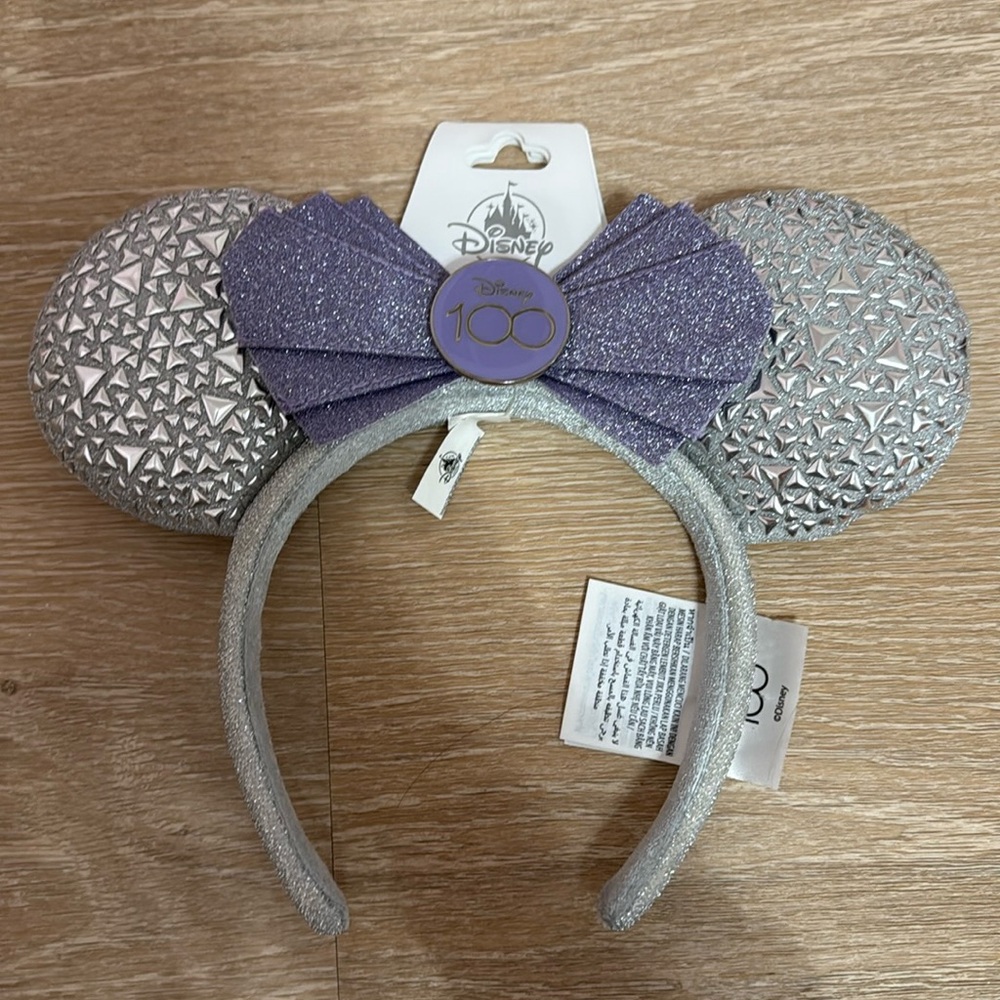 disney 100 purple and silver ears 💜 new with tags